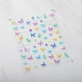 5D embossed butterfly nail stickers with iridescent laser finish and stars style M-094 - Laser Holographic Butterfly Star Style (M-094)
