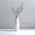 Minimalist white ceramic vase with irregular folds and matte texture, height 15.4cm - Jasper Vase Small