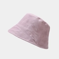 Detail view of light purple cotton bucket hat showing fine fabric texture and stitching - Light Purple