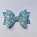Fiocco decorativo blu glitterato per bicchieri con cannuccia dal design creativo - Blu