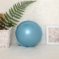 Light blue 4D round aluminum foil balloon with metallic finish for party decoration - 4D Sphere Pearl Blue / 10"