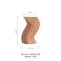 Modern S-shaped matte orange ceramic vase with dimensions 20cm height and 14.5cm width - Light Khaki Small / Light Khaki