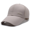 Taupefarbene Mesh-Baseballkappe mit DIPS-Stickerei und verlängerter Krempe für Sonnenschutz - Verstellbar / Khaki