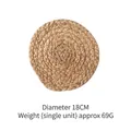 Bohemian 18cm woven seagrass wall decor plate made from natural plant fibers - Woven Water Hyacinth 18cm