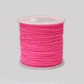Rose pink 0.8mm braided cord wound on a spool for DIY jewelry and handicraft making - Color F103 Light Pink