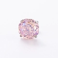 Pink octagon cut zircon stud earring with silver titanium steel four-claw setting - Dried Rose