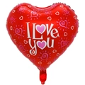 18-inch red heart-shaped foil balloon with 'I Love You' print for Valentine's Day decor - 18 Inch Heart Launching Love BTX017
