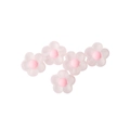 Pink frosted acrylic flower beads with jelly texture for DIY jewelry making - Pink Flower