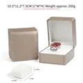 Champagne gold brushed PU leather watch box with white pillow for watch storage - Gold