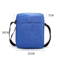 Blue waterproof oxford fabric shoulder bag for men with dimensions 26x21x7cm shown - Blue