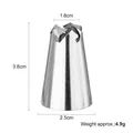 Polished stainless steel 25mm large cream nozzle for professional cake decoration piping - Globe Bead