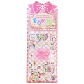 Shiny heart and flower shaped rhinestone sticker set with pink bow accessory - Bow Lace 3