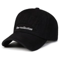 Classic black baseball cap featuring 3D BLACK and New Collection embroidery details - Adjustable / Black