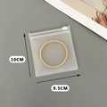 Frosted EVA jewelry storage bag showing dimensions 10x9.5cm with gold ring inside - 50 Silk Frosted Zipper Bag / 9.5x10cm