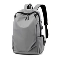 Sleek gray business laptop backpack with waterproof nylon and external USB charging port - Gray
