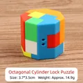 Octagonal cylindrical puzzle toy in vibrant colors for brain training and 3D assembly - Octagonal Cylinder