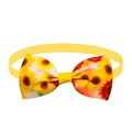 Dettaglio della farfalla per animali con girasoli in nastro a coste e cinturino elastico - Girasole rosso e giallo