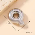 Polished silver stainless steel letter Q pendant detail with size and weight specs - Silver/Steel (Q) (Large)