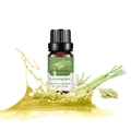 10ml pure lemongrass essential oil bottle with yellow liquid splashes and fresh herbs - Lemongrass (lemongrass) - A Single Herb
