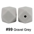 Perline in silicone fai-da-te grigio pietra #99 con design geometrico sfaccettato 17mm - 99# Grigio Cote