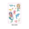 Waterproof mermaid and whale cartoon temporary tattoo stickers for kids, style WS-C394 - Mermaid (WS-C394)