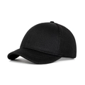 Schwarze Baseballkappe aus Full-Mesh mit atmungsaktivem Stoff und kurzem Schirm - Verstellbar / Schwarz