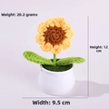 Handgemachte Häkel-Sonnenblume Topfpflanze künstliche Blume Strick-Wohnkultur Geschenk - Sonnenblume