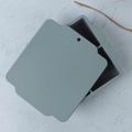 Grey food-grade silicone ice cube tray with lid in a rectangular six-grid design - 4 Cavities (No Lid) / Gray