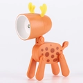 Luce notturna creativa cervo arancione con corna gialle e testa regolabile - LD18A / Arancione