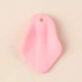 Pink petal-shaped acrylic earring charm with a top hole for DIY jewelry making - 10Pcs Small / Pink
