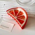 Large orange slice hair claw clip made of acetic acid for high ponytail hairstyles - Dark Orange Slice - 9.7cm