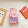 Pink sequin toddler backpack with cute rabbit ears and a large bow detail - Pink
