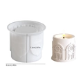 European castle silicone candle mold with 3D embossed architectural palace details - Palace House Base