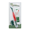 Pet oral care kit featuring beef flavored toothpaste, dual-head brush and finger brushes - 93335 Beef Flavor Kit