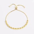 Adjustable golden tennis bracelet with fourteen oval yellow marquise cut zircons - Gold Yellow Zirconia