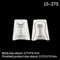 3D Schachkönigin Fondant Silikonform für Kuchen, Größe 3,7x4,7 cm - 3# Turm / Grau