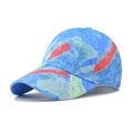 Cappellino da baseball moderno graffiti con motivo astratto sfumato blu verde rosso - Regolabile / Blu