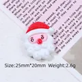 Cartoon Santa Claus resin accessory for DIY hair clips, 25mm by 20mm size and 2.6g weight - Santa Claus / Santa Claus