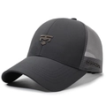 Berretto da baseball in mesh grigio scuro con logo 3D e tessuto traspirante - Regolabile / Grigio (K-267)