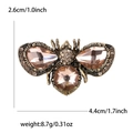Exquisite gold bee brooch with champagne crystals and rhinestones for suits - Champagne