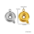 Pendentif lettre Q bombée en or et argent avec spécifications de dimensions détaillées - Style Suspendu - Lettre Q