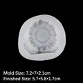 Stampo in silicone a forma di girasole per decorazioni in gesso, misura 7,2x7x2,1 cm - 5#Girasole Singolo/B70 / Trasparente