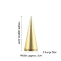 Pink velvet champagne gold jewelry stand size E large cone shaped earring display holder - Large Cone Stand/Gold
