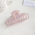 Pinza de pelo rosa perlado con acabado brillante para peinados veraniegos estilo sirena - 9.5CM / Morado
