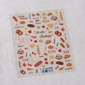 Autocollants nail art boulangerie avec croissants, bretzels et feuilles d'automne - TS-3831 Boulangerie d'Automne