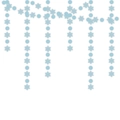 Guirlande de flocons de neige bleu clair et pois pour décoration de fête de Noël hiver - Point Bleu + Flocon Bleu (3m)