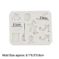 Halloween silicone mold with witch hat pumpkin and magic icons for DIY baking - Style 2 Wizard Elements Mold (Grey)