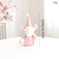 Pink sequin reindeer plush Christmas decoration measuring 26cm in height with 150g weight - Pink Standing Reindeer / Height 26cm/Weight 150g