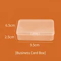 Transparent plastic business card storage box with snap closure 9.5x6.5x2.5cm - 9.5*6.5*2.5cm (Business Card Box)
