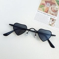 Kids heart shaped sunglasses with black frame and dark lenses for outdoor styling - Black